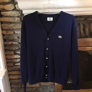 Classic Izod Lacoste Navy Cardigan